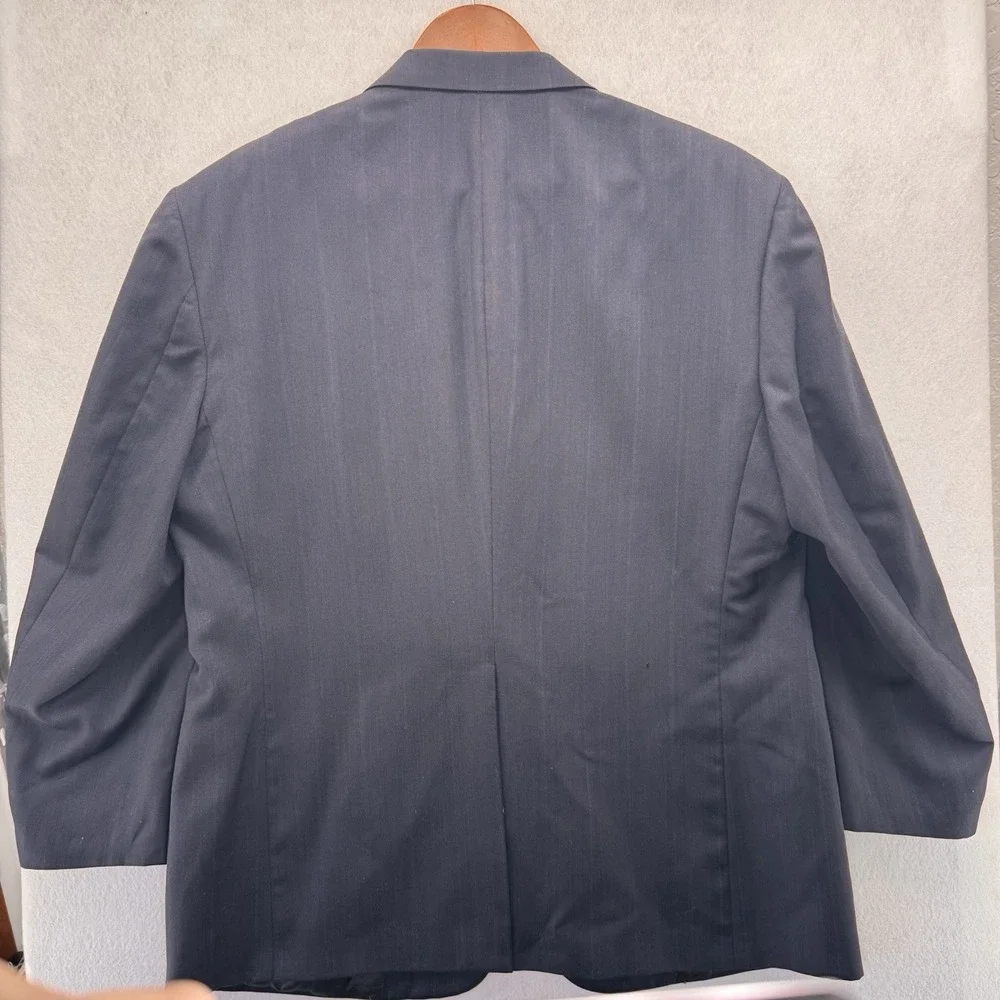 Stafford Signature Mens 100 Wool Sport Coat Mint Gray Two‎ Button Men's Blazer